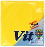 Vit - Kleur, servetten dubbele doek, kleur geel - 25 stuks