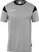 Uhlsport Squad 27 Shirt Korte Mouw Kinderen - Donkergrijs Gemeleerd / Zwart | Maat: 116