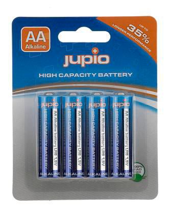 Jupio JBA-AA4 - AA Alkaline Batterijen - 4 stuks - Blauw