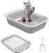 Benza Ibenzoa® Verrijdbare en Opvouwbare Kattenbak met Schep - Grijs