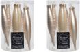 Decoris Kerstbal Pegels - 18x - Parel Champagne - D15 cm - Glas