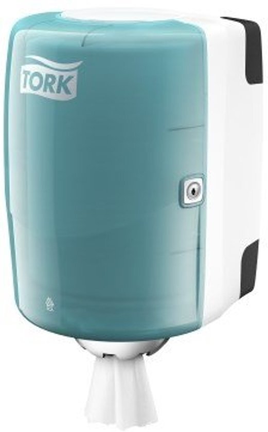Tork Centerfeed Poetspapier Dispenser Kunststof Wit/Turquoise M2