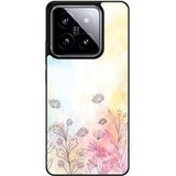 Xiaomi 14 Watercolor Watercolor flowers Verstevigd hoesje met sublimatie bedrukking