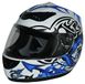 protectWEAR Casque moto bleu blanc Dragon design H 510-11-M