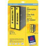 Avery Border Binder Labels, Yellow 61 x 297mm (20)