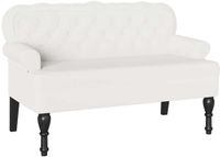 vidaXL Chesterfield Bank Wit Kunstleer 119,5 x 64,5 x 75 cm