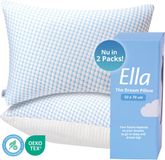 Ella Hoofdkussen Memory Foam 2 stuks - Kussen 50x70 CM - Afstelbaar Traagschuim voor Rug, buik- en zijslaper - Ergonomisch en Orthopedisch: Vermindert Nekklachten