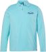 Men Plus Heren Poloshirt Lange Mouwen Buik-Fit Print Lichtturquoise Maat XXL