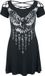 Black Premium by EMP Zwarte Korte Jurk met Ravenprint - Dames - XL