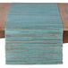 Saro Lifestyle Melaya Collection Glinsterende Geweven Nubby Tafelloper, 35 cm x137 cm, Turkoois
