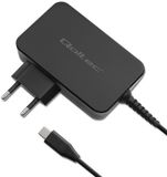 Qoltec Chargeur mural pour Macbook, ordinateur portable et téléphone USB-C 90W Gan Power Pro