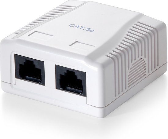 Equip Wandcontactdoos CAT5e opbouw 2 x RJ-45 Wit