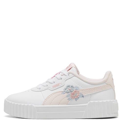 Puma Carina 3.0 Floral sneakers wit/lichtroze