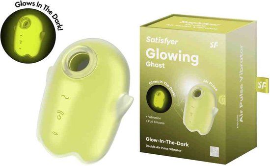 Satisfyer Glowing Ghost - Glow in the Dark Double Air Pulse Vibrator - Yellow