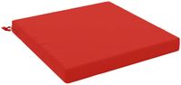 vidaXL Coussin d'assise SOEST 100% Polyester Rouge 80 x 80 x 7 cm