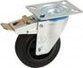 Tente - Roue pivotante AVL avec frein, plaque de montage, caoutchouc noir Ø 160 - 508845o