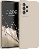 kwmobile telefoonhoesje geschikt voor Samsung Galaxy A53 5G - Hoesje met siliconen coating - Smartphone case in mat crème