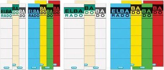 ELBA rugetiketten "ELBA RADO" - kort/smal, wit