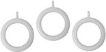 Merriway BH03243 Kunststof gordijnring met vast oog, wit, 24 stuks