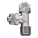 L-schroefverbinding, Riegler L-schroefverbinding, AG conisch, R 3/8, voor slang 12/10 mm, SW 17, werkdruk max. 18 bar, messing vernikkeld