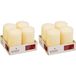 Spaas 8x Ivoor cilinderkaarsen/stompkaarsen 5 x 8 cm 12 branduren