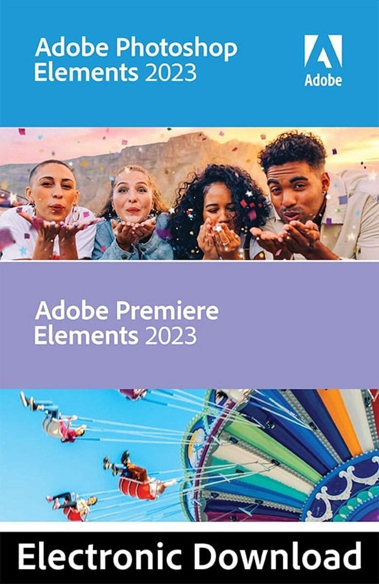 Adobe Photoshop & Premiere Elements 2023 - Nederlands/Engels/Frans/Duits - Mac Download