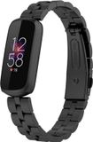 Strap-it Stalen Smartwatch bandje - Geschikt voor Fitbit Luxe - Zwart