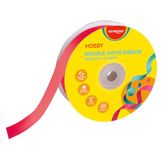 Keyroad Satijnen lint / 25 x 22 mm / 86 m - Satijnen lint op spoel - rood - dubbelzijdig decoratief lint - satijnen lint