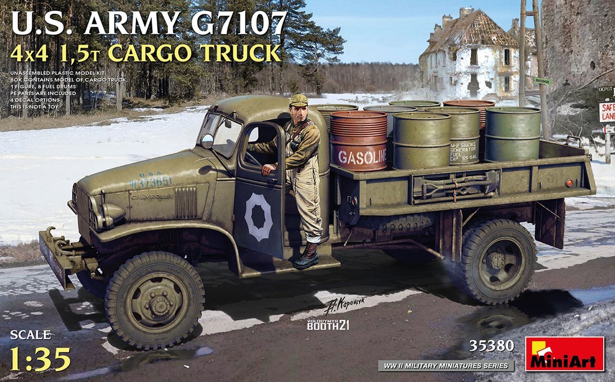 MiniArt 1:35 35380 U.S. Army G7107 4X4 1,5t Cargo Truck Plastic kit