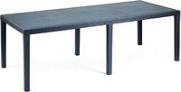 Dmiora Balkontafel Rechthoek Kunststof Zwart 90 x 150 x 73 cm