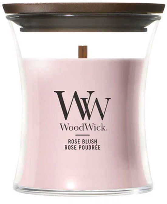 WoodWick Hourglass Rose Blush Mini Geurkaars