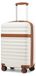 Valise rigide - Valise cabine - ABS+PC - 4 roulettes pivotantes - Serrure TSA - 50,8 cm - Beige