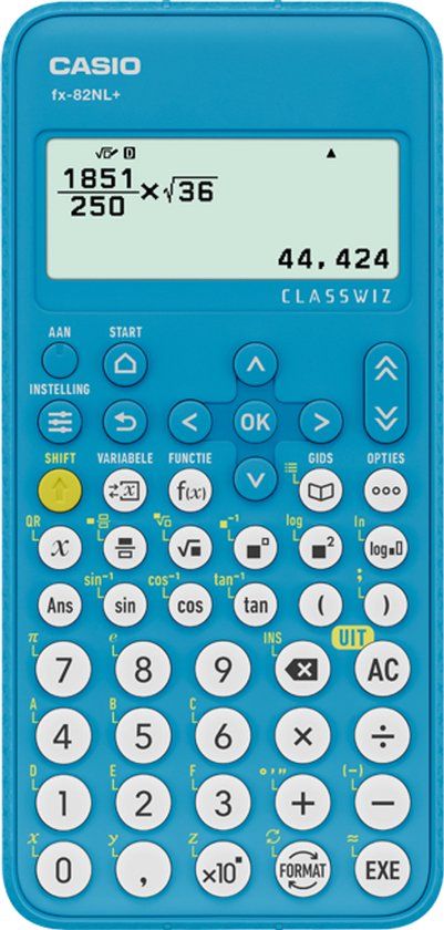 Casio fx-82NL+ Wetenschappelijke rekenmachine - Blauw