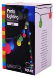 Chaîne lumineuse LED festive avec 80 boules colorées, 16 mètres de long