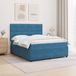 Maison Exclusive - Lit Boxspring Led avec matelas bleu 160 x 200 cm velours