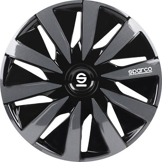 Sparco Lazio Wieldoppen - 14 inch - Zwart/Grijs