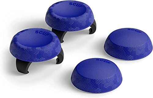 SCUF Controle Duimstokgrepen - 4 Pak met 2 Basis - Tactic - Joystick Duimgrepen Voor Xbox One en Xbox Series X|S, PS4, PS5, Nintendo Switch Pro Controller - Blauw
