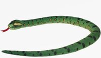 Cornelissen Pluche knuffel slang anaconda - groen - 150 cm