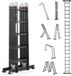 Vevor Multifunctionele Vouwladder 7-In-1 5 Treden 580cm Aluminium