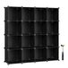 SONGMICS Système d'étagères 16 cubes, étagères sans porte, étagère à chaussures | Étagère cube DIY, séparateur d'espace, empilable, plastique PP, pour chambre, bureau, noir encre, Collection DAMION LPC44BK