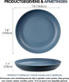 Merkloos / Sans marque Holland Connections Dinerborden Set Van 4 - Donkere Kust - Rond - Plastic - 25.4 cm