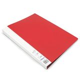 Waytex 931330R Documentenbeschermingsfolie, A4, 20 pagina's, premium polypropyleen, ondoorzichtig, 10 transparante hoesjes, rood