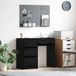 Maison Exclusive - Bureau, noir, aspect chêne, fibre de bois