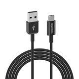 Amazon Basics USB-C-naar-USB-A 2.0-snellaadkabel, snelheid 480 Mbps, USB-IF-gecertificeerd, voor Apple iPhone 16/15, iPad, Samsung Galaxy, tablets, laptops, 6 ft (1,80 m), zwart