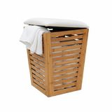 Merkloos Relaxdays Wasmand - 55 l - naturel crème