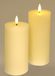 Led-kaarsenset van echte was, set van 2 met timer, elektrisch flikkerend, warmwit, decoratie, stompkaars, grote adventskaarsen, adventskrans, krans voor Valentijnsdag, geurloos, druppelloos, vlamloos