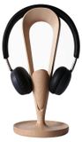 Support de casque en bois avec finition noyer