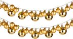 Krist+ Guirlande de Noël - 2x - éclairée - avec boules de Noël - 93 LEDs - doré - à piles