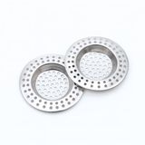 Set van 2 afvoerzeefjes, diameter 75 mm, van roestvrij staal