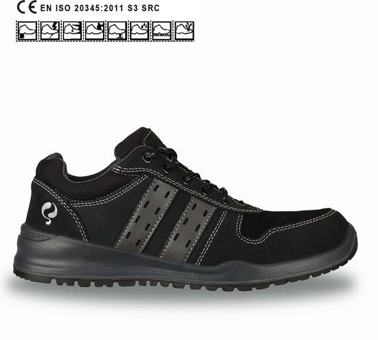 Quick Sport Zwart Laag QS0921 S3 - Zwart - 44